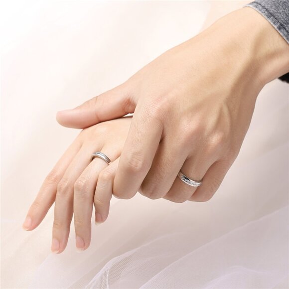 NWOT -ONE men's Adjustable 925 sterling silver stamped 925 Etched heartbeat ring - Picture 5 of 7